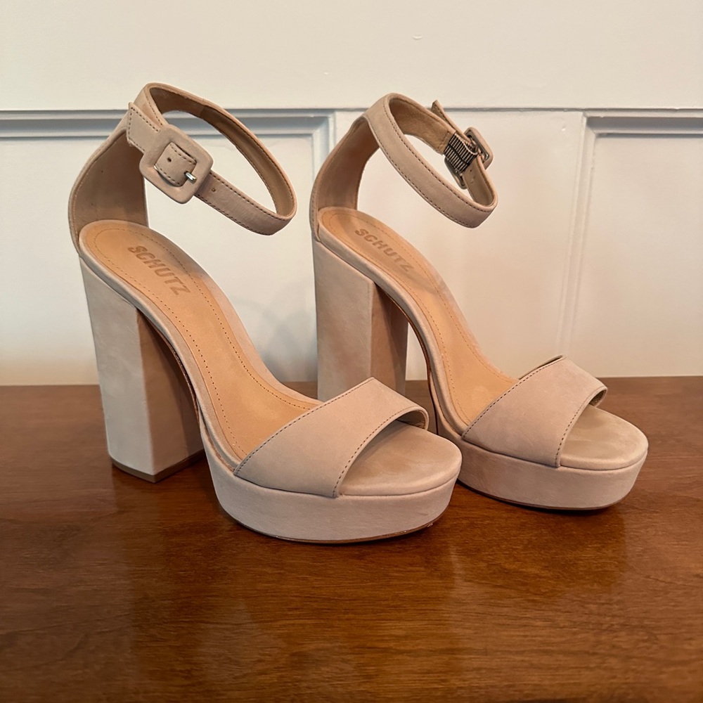 Schutz “Mikella” Block Heel Sandal